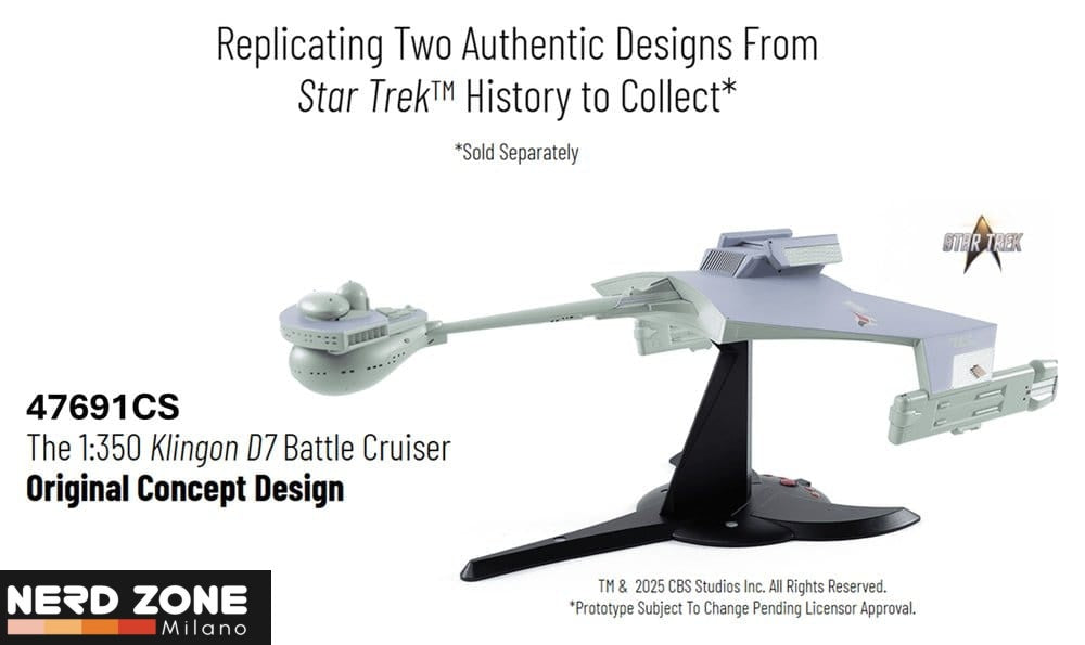 TOMY - Star Trek TOS DieCast Replica 1/350 Klingon D7 Battle Cruiser Original Concept Design heo EU Exclusive 66 cm
