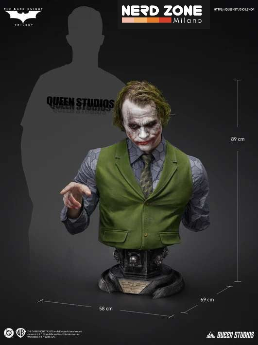 QUEEN STUDIOS - The Dark Knight Joker Life-Size Bust