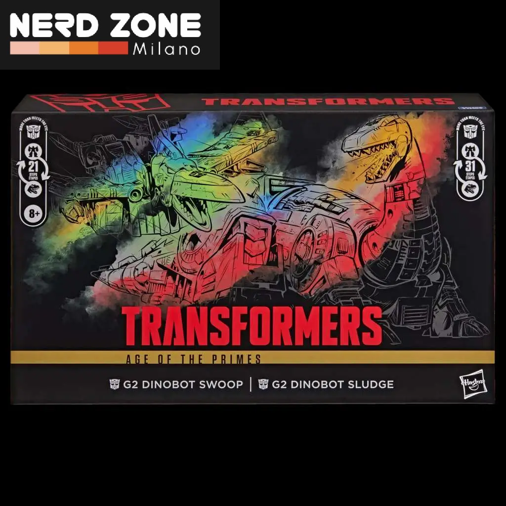 PRE ORDINE - HASBRO - Transformers Age Of The Prime - Dinobot Swoop G2 And Dinobot Sludge G2 Action Figures