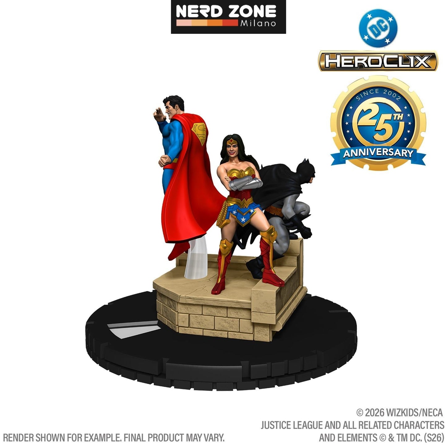 PRE ORDINE WIZKIDS - Dc Heroclix 25th Anniversary The Trinity