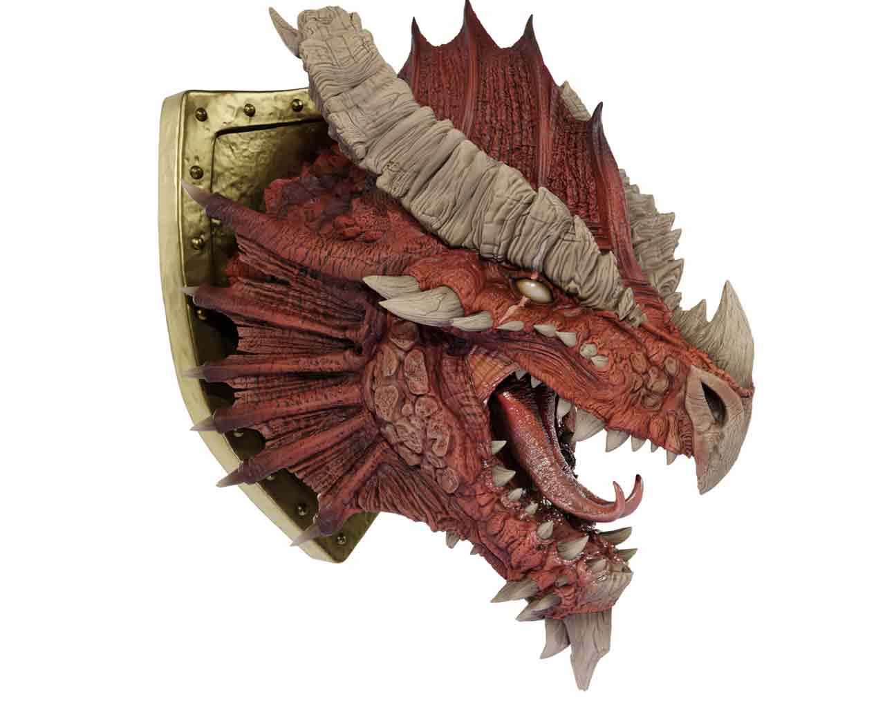 WIZKIDS - Dungeons & dragons Replicas Of The Realms: Ancient Red Dragon Trophy Plaque - Limited Edition 50th Anniversary