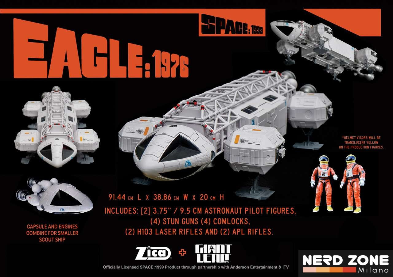 ZICA TOYS - Space 1999 Eagle 1976 Retro Mattel Edition Playset