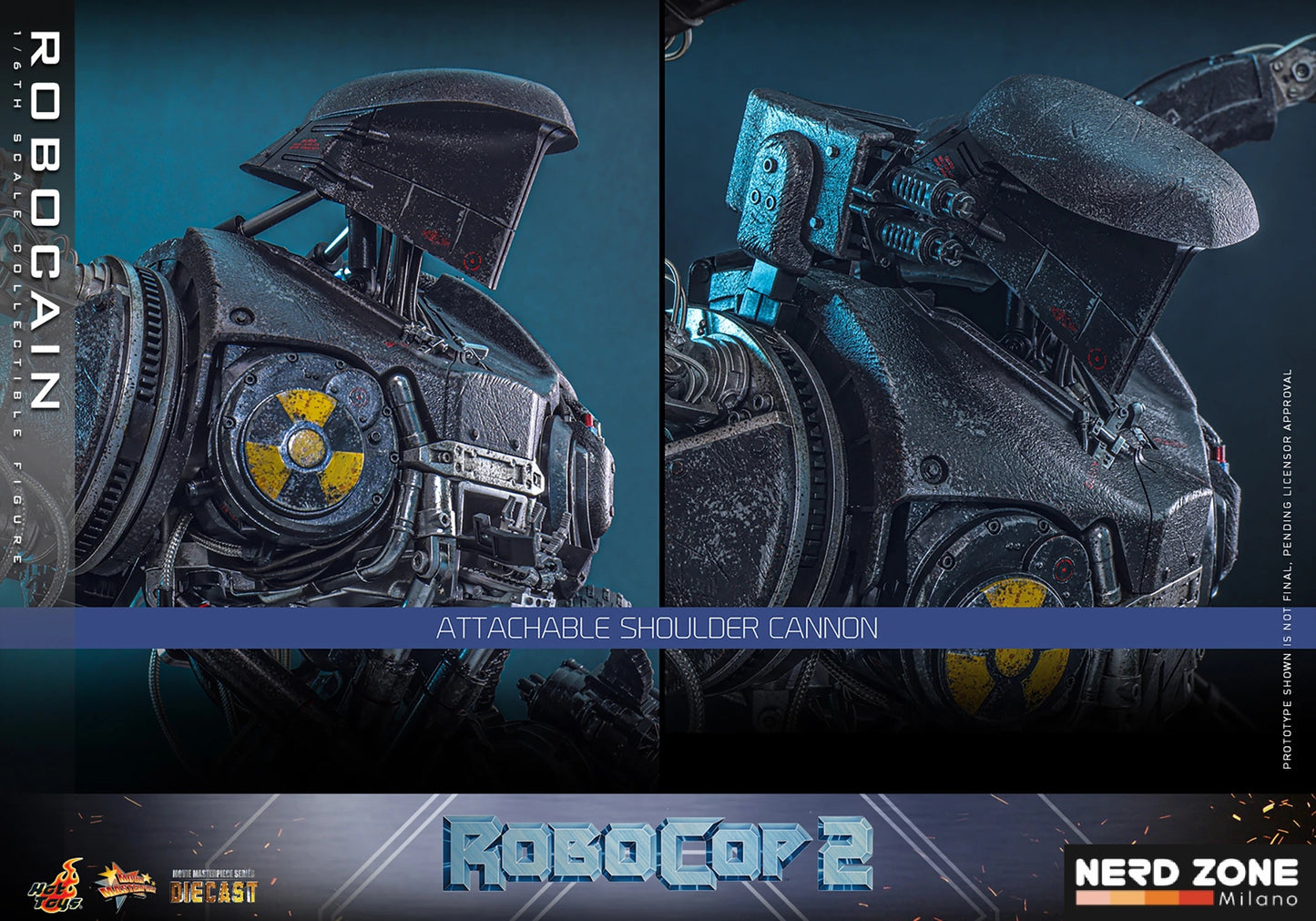 HOT TOYS - ROBOCOP 2 - Robocain 1/6 Scale Figure DIECAST (MMS828D75)