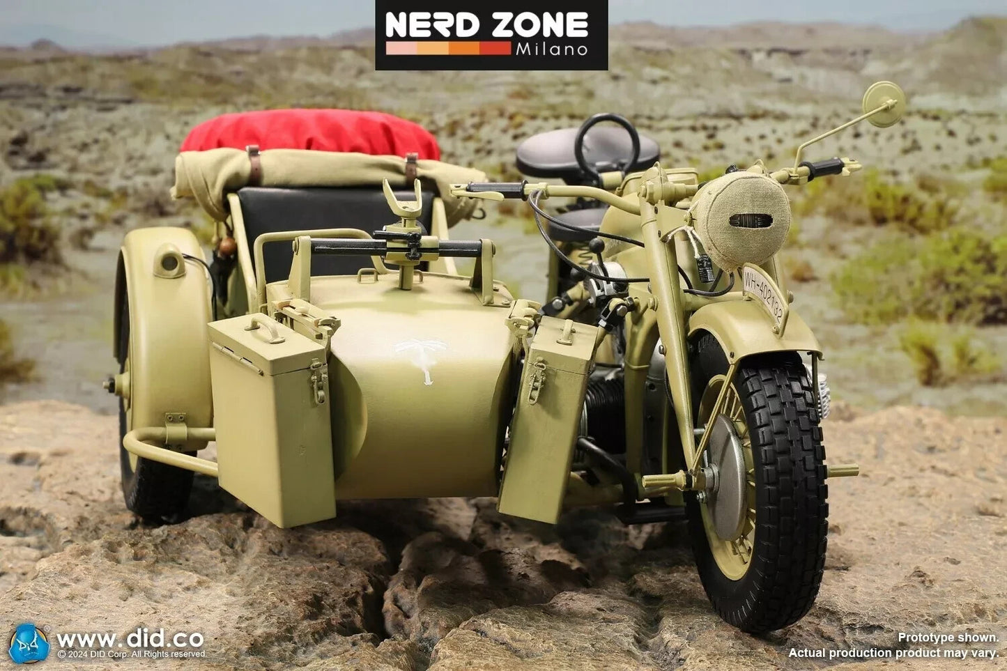 DID / 3R - E60075C 1/6 WWII German Zündapp KS 750 Motorcycle with Sidecar Camouflage Version