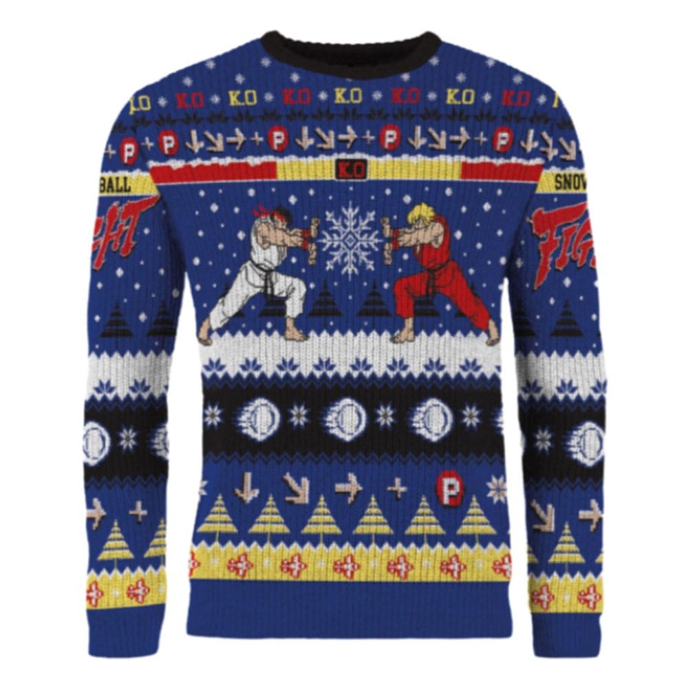 PRE ORDINE - Street Fighter Christmas Sweater Ryu & Ken Size XL
