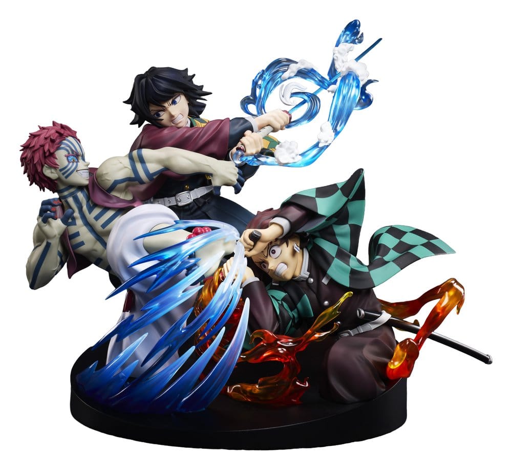 PRE ORDINE - Demon Slayer: Kimetsu no Yaiba PVC Figure Tanjiro Kamado & Giyu Tomioka & Akaza 13 cm
