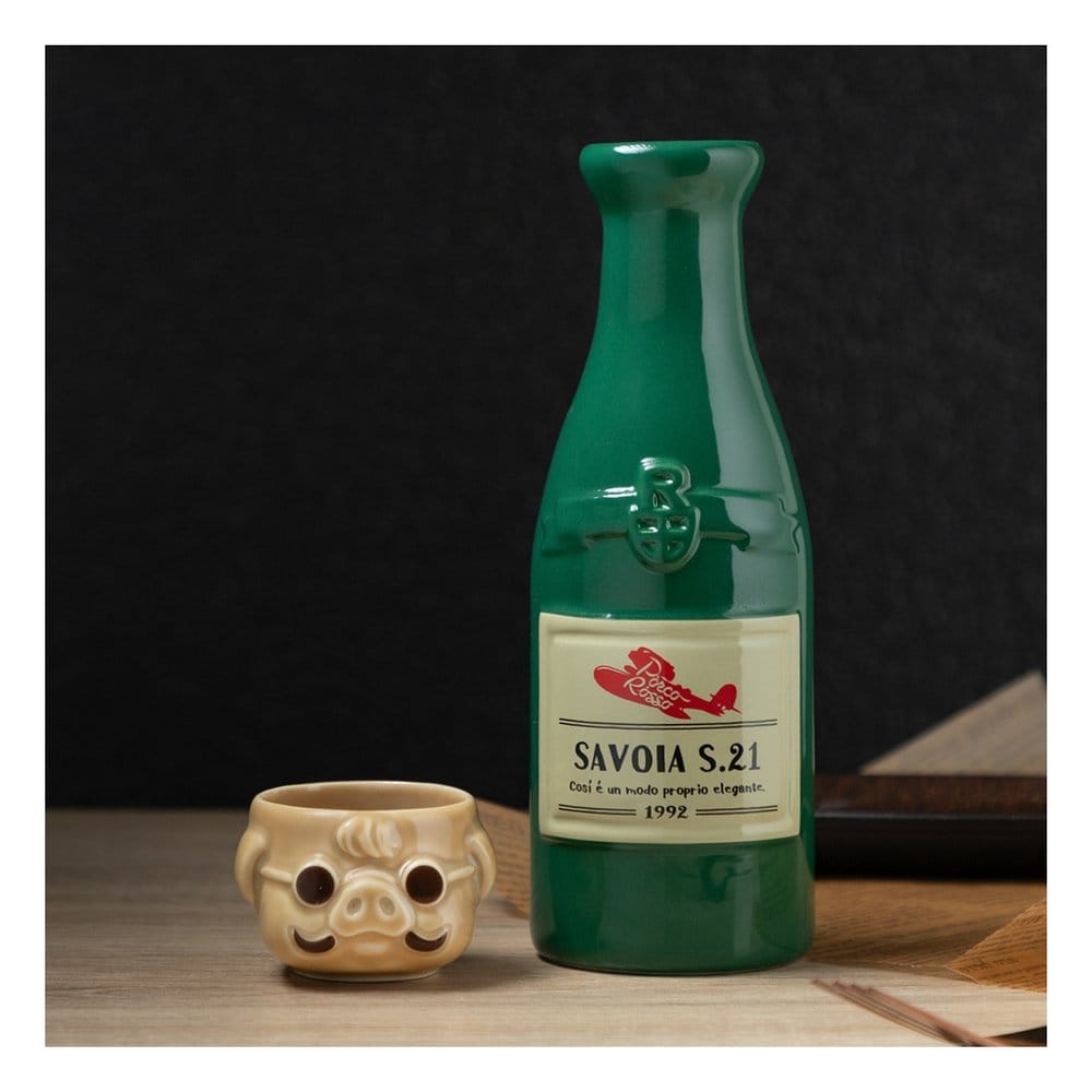 PRE ORDINE - Porco Rosso Mug Sake Bottle & Mug Kanpai with Marco