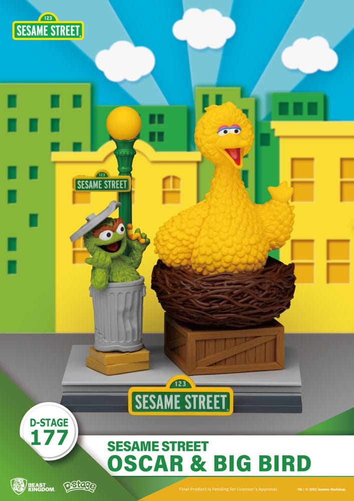 PRE ORDINE - Sesame Street D-Stage PVC Statue Oscar & Big Bird 12 cm
