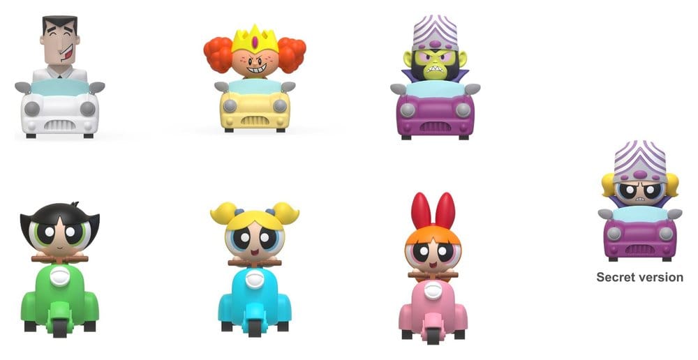 PRE ORDINE - The Powerpuff Girls Pull Back Car Blind Box 5 cm Sortiment (6)