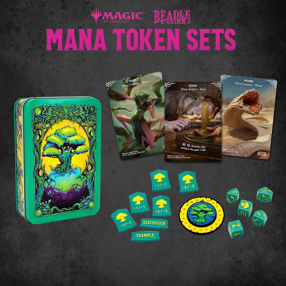PRE ORDINE - Magic the Gathering Dice and Token Pack Green Mana