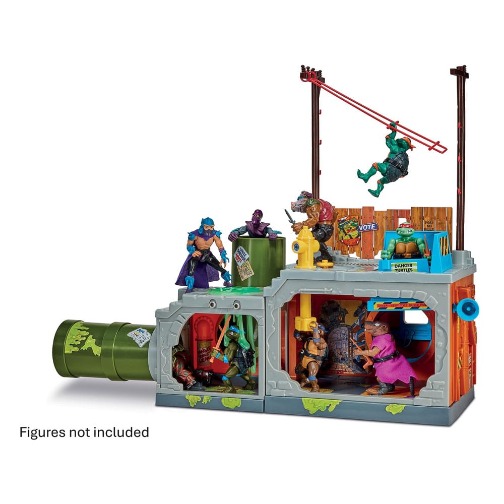 PRE ORDINE - Teenage Mutant Ninja Turtles Building Secret Sewer Lid Playset Mutant Module heo EU Exclusive 30 cm