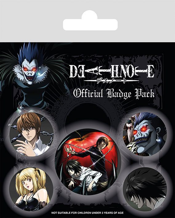 PRE ORDINE - Death Note Pin-Back Buttons 5-Pack Characters