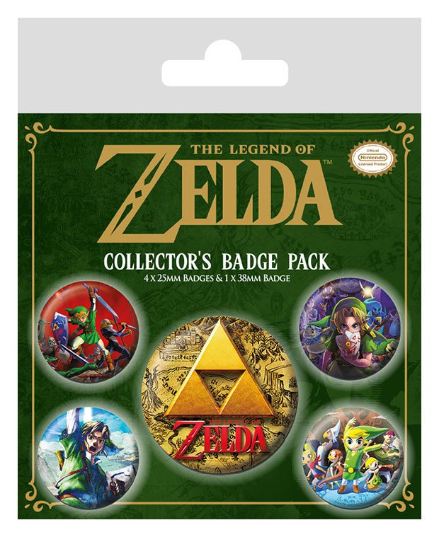 PRE ORDINE - Legend of Zelda Pin-Back Buttons 5-Pack Classics