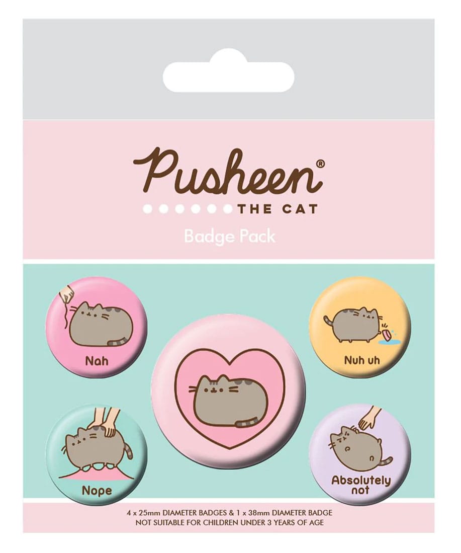 PRE ORDINE - Pusheen Pin-Back Buttons 5-Pack Pusheen Nah