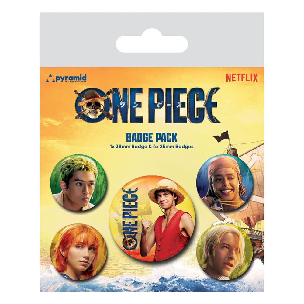 PRE ORDINE - One Piece Pin-Back Buttons 5-Pack The Straw Hats