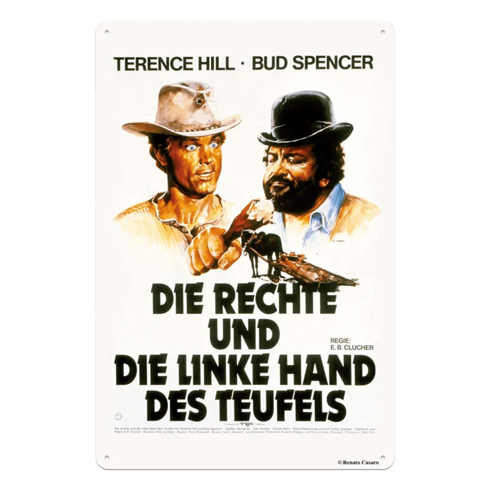 PRE ORDINE - Bud Spencer & Terence Hill Tin Sign Rechte und Linke Hand des Teufels 20 x 30 cm