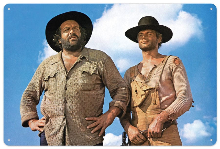 PRE ORDINE - Bud Spencer & Terence Hill Tin Sign Blue Sky 20 x 30 cm