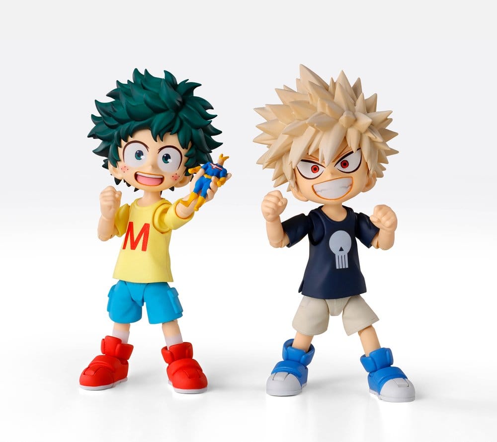 PRE ORDINE - My Hero Academia S.H.Figuarts Action Figure Izuku Midoriya & Katsuki Bakugo -Childhood Set- 9 cm