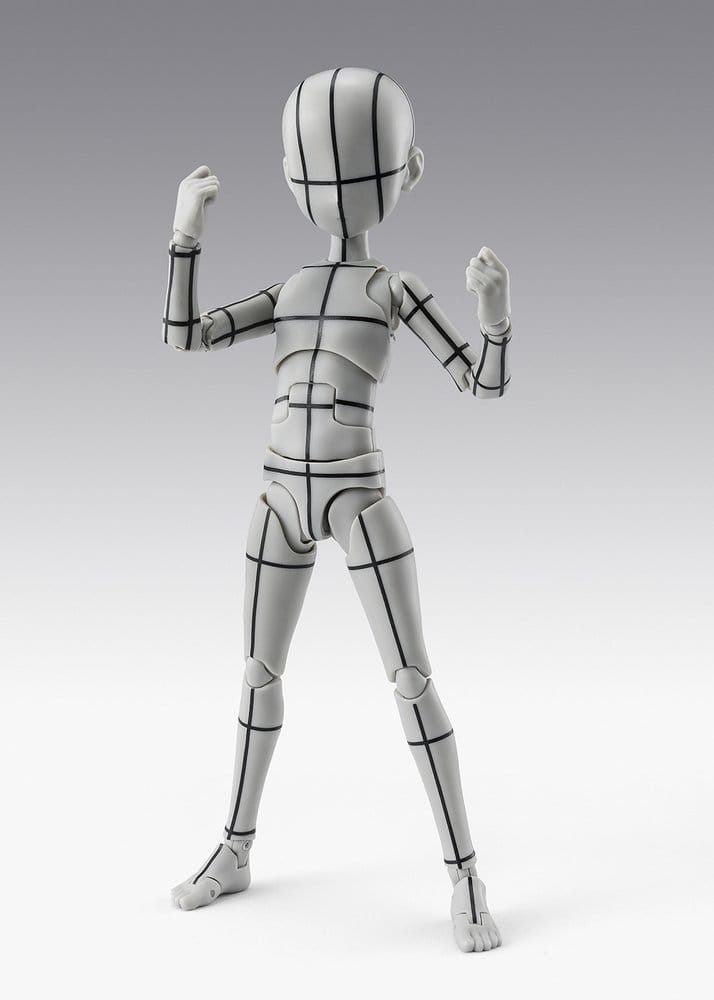 PRE ORDINE - S.H.Figuarts Action Figure Body-Kun -Ken Sugimori- Edition -Wireframe- (Gray Color Ver.) 13 cm