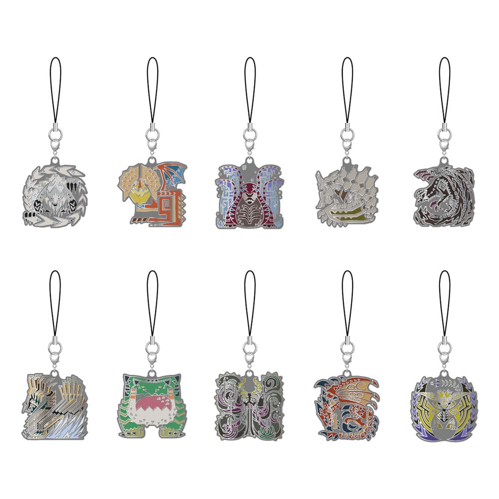 PRE ORDINE - Monster Hunter Wilds Metal Keychain Monster icon Blind Box Assortment (10)