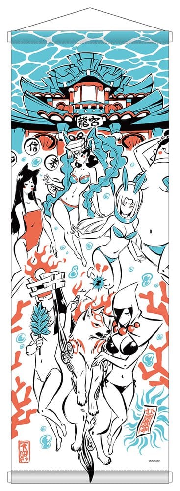 PRE ORDINE - Okami 20th Anniversary Reprint Art Project Tapestry Summer 74 x 28 x 2 cm
