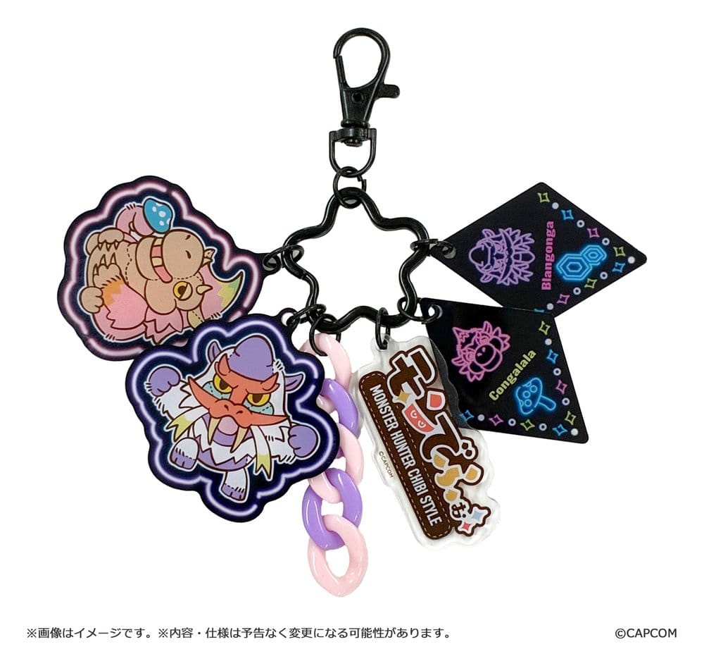 PRE ORDINE - Monster Hunter Chibi Style Acrylic Keychain Multi Charm: Blangonga & Congalala