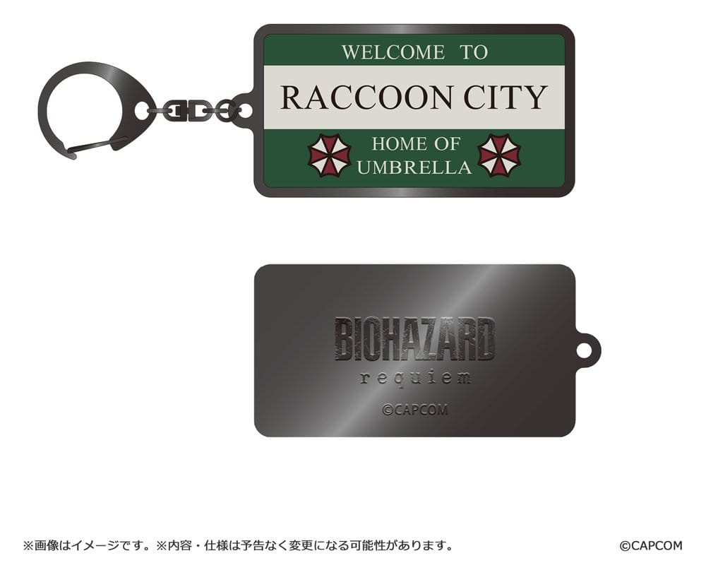 PRE ORDINE - Resident Evil Requiem Metal-Keychain Raccoon City Welcome Sign