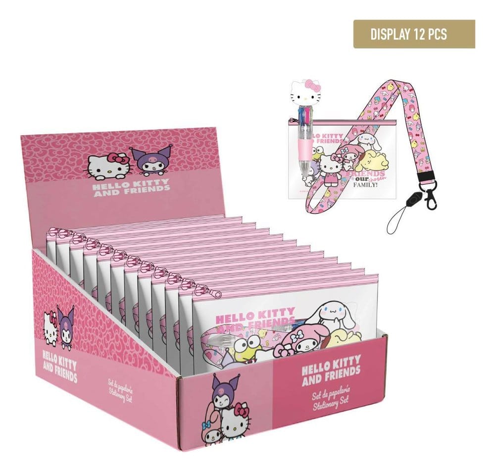 PRE ORDINE - Sanrio Stationery Set with Pendant Hello Kitty Display (12)