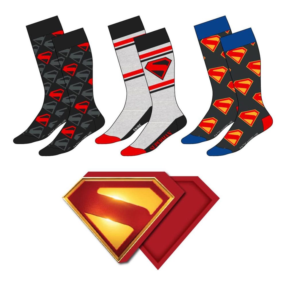 PRE ORDINE - DC Comics Socks 3-Pack Superman 38-45