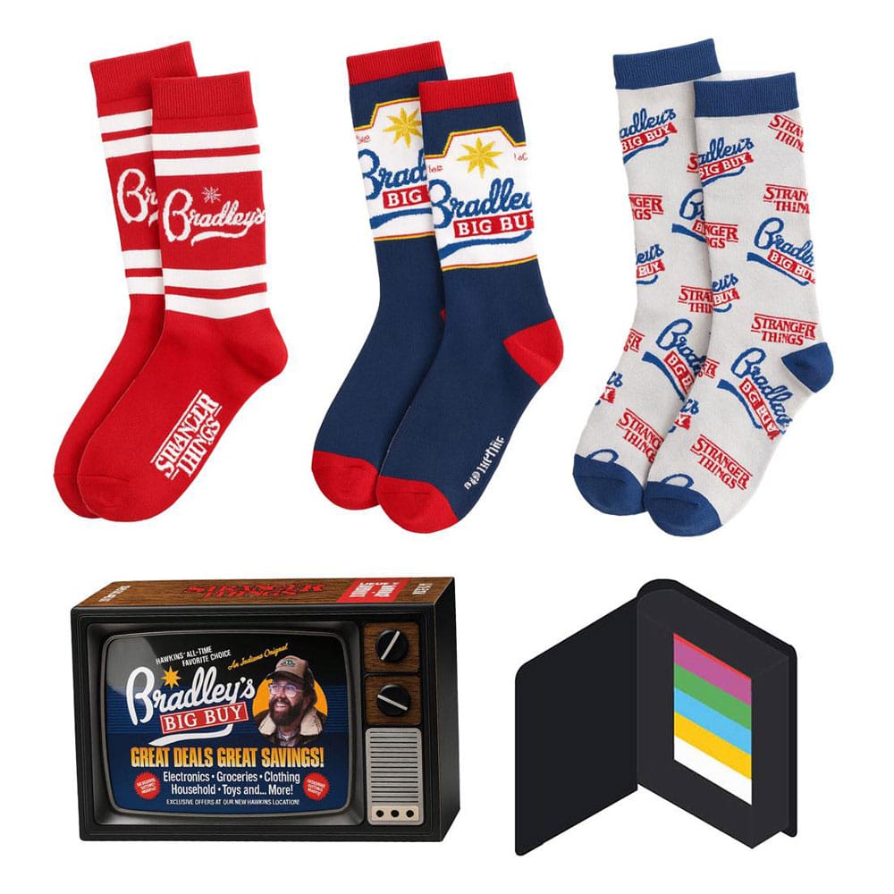 PRE ORDINE - Stranger Things Socks 3-Pack 38-45 Bradley´s Big Buy