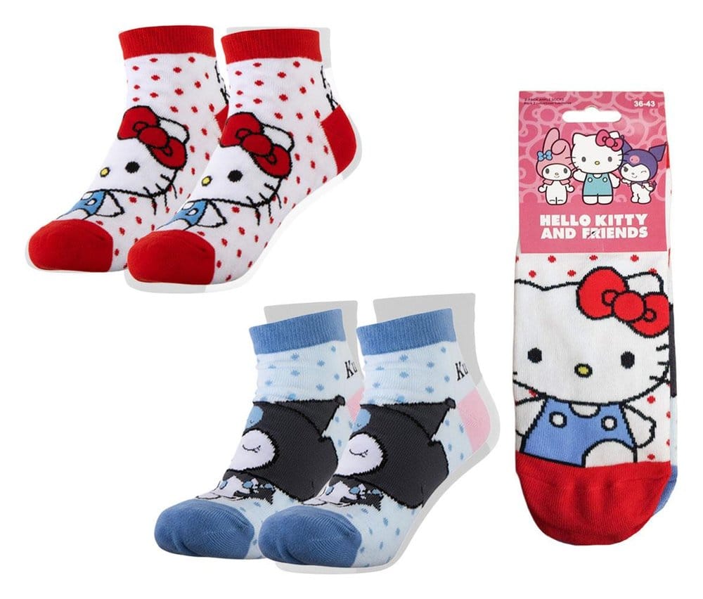 PRE ORDINE - Sanrio Socks 2-Pack Hello Kitty Short 36-43