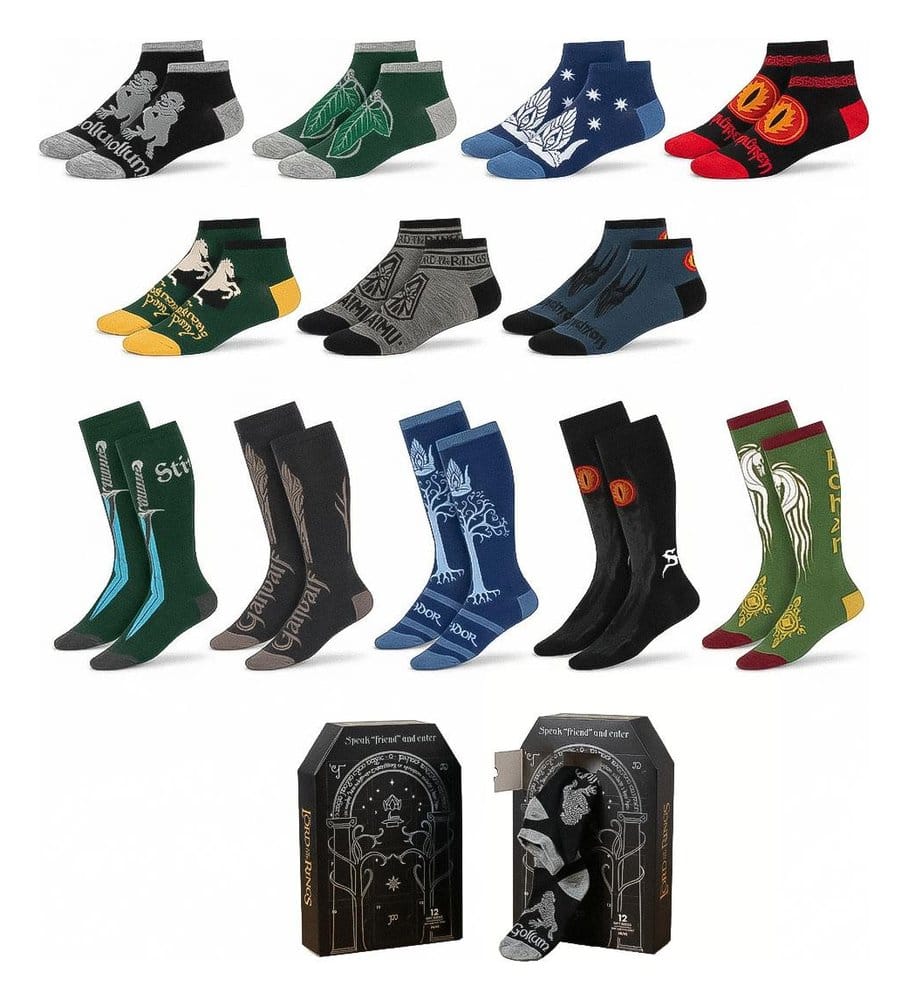 PRE ORDINE - The Lord of the Rings Socks 12-Pack 38-45