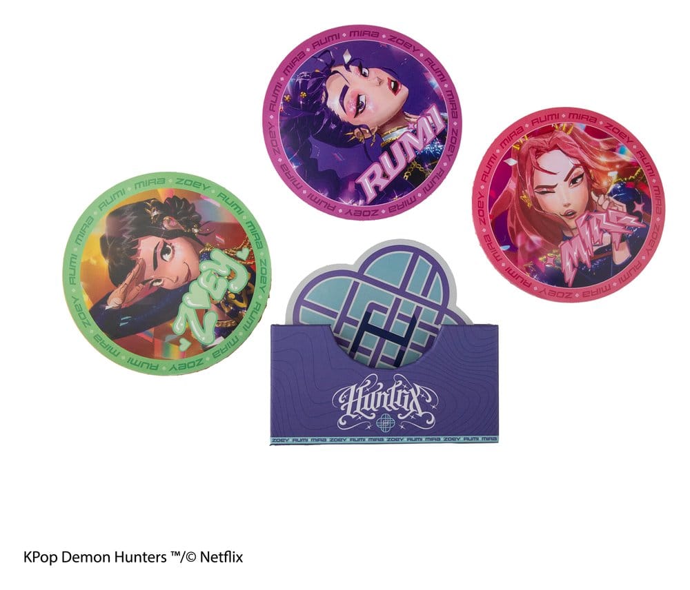 PRE ORDINE - KPop Demon Hunters Set of 4 Coasters HUNTR/X
