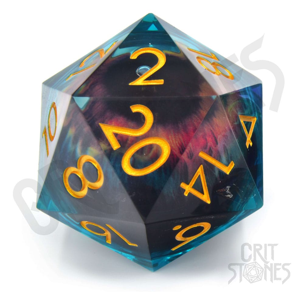 PRE ORDINE - CritStones Liquid Core Dice D20 Eye of the Oracle 5 cm