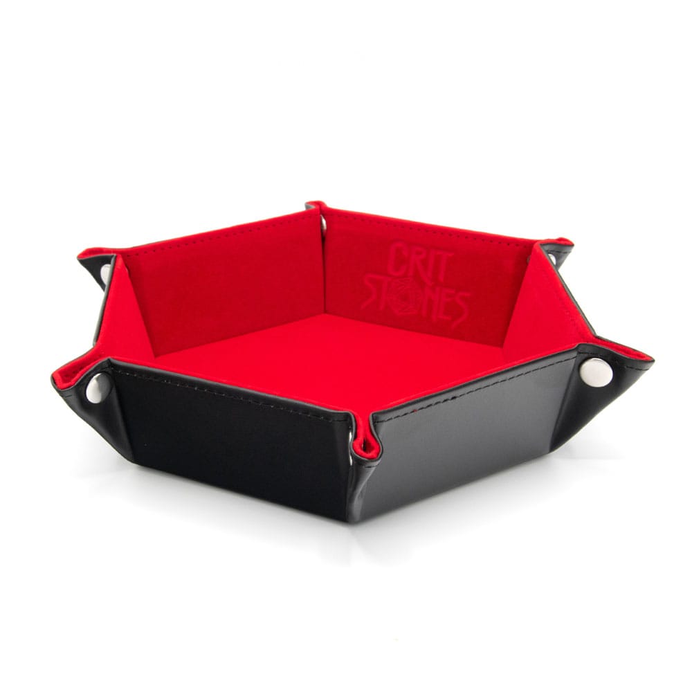 PRE ORDINE - CritStones Folding Dice Tray Red