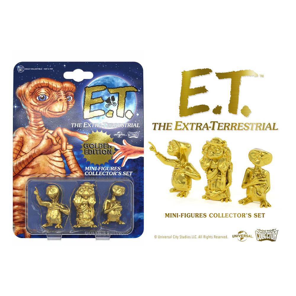 PRE ORDINE - E.T. the Extra-Terrestrial Collector's Set Mini Figures 3-Pack Golden Edition 5 cm