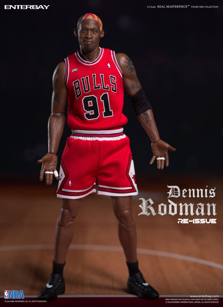 PRE ORDINE - NBA Collection Real Masterpiece Actionfigur 1/6 Dennis Rodman Limited Retro Editon 33 cm