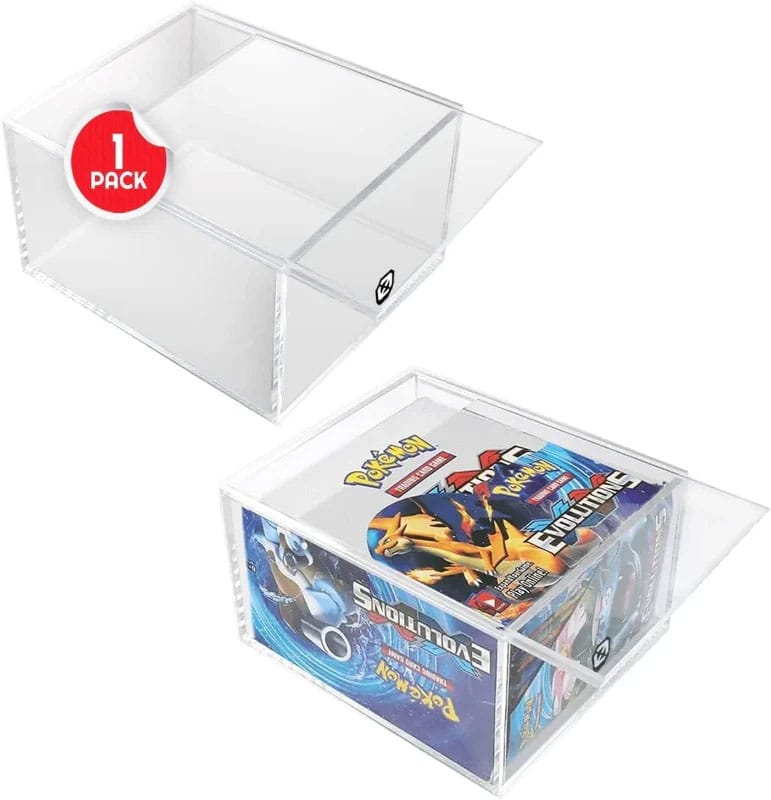 PRE ORDINE - Evoretro Acrylic Display Case for Booster Boxes / Elite Trainer Boxes Ver. 1 with Sliding Lid