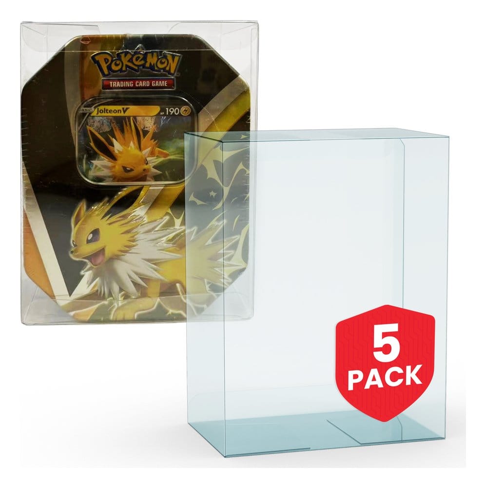 PRE ORDINE - Evoretro PET Protectors 5-Pack for Pokémon Medium Tins 12x8x15cm