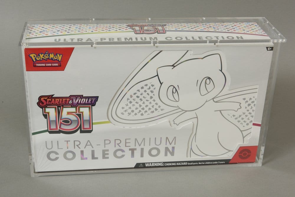 PRE ORDINE - Evoretro Acrylic Display Case for Pokemon 151 UPC Box and Mega Charizard X UPC Box 23 x 39 cm