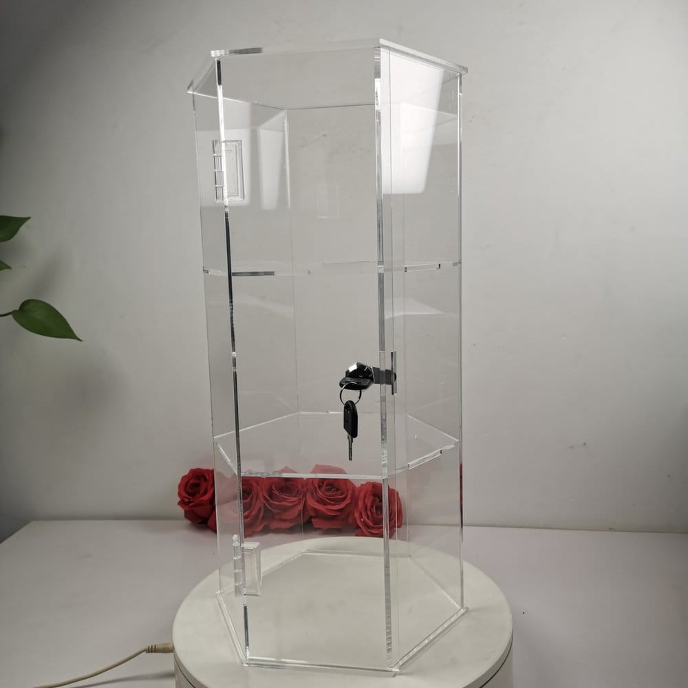 PRE ORDINE - Evoretro 3-Tier Locking Acrylic Hexagon Display Tower