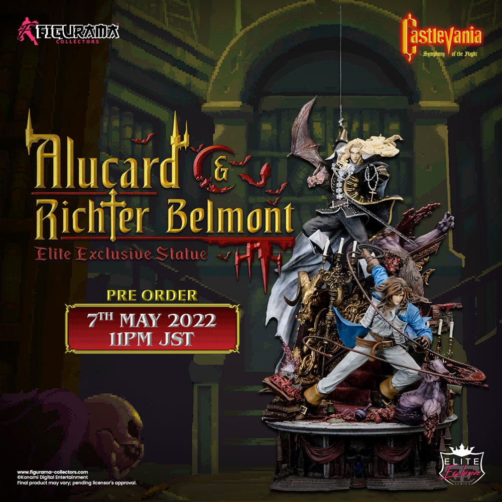 PRE ORDINE - Castlevania: Symphony of the Night Elite Exclusive Statue 1/6 Alucard & Richter Belmont 91 cm