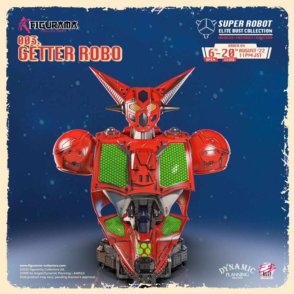 PRE ORDINE - Getter Robo Super Robot Elite Bust 1/3 Getter Robo 26 cm