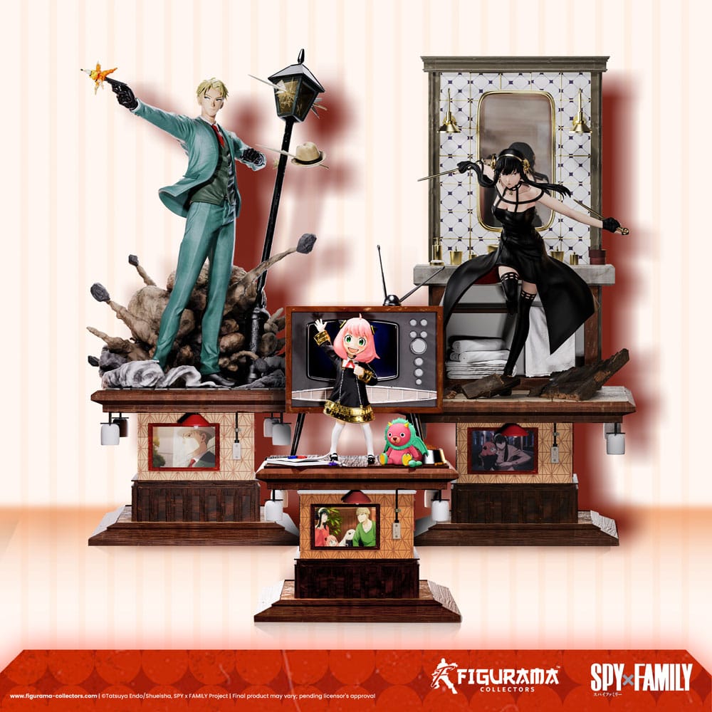 PRE ORDINE - Spy X Family Elite FigumiZ Statue Set 1/8 Loid, Yor, Anya 37 cm