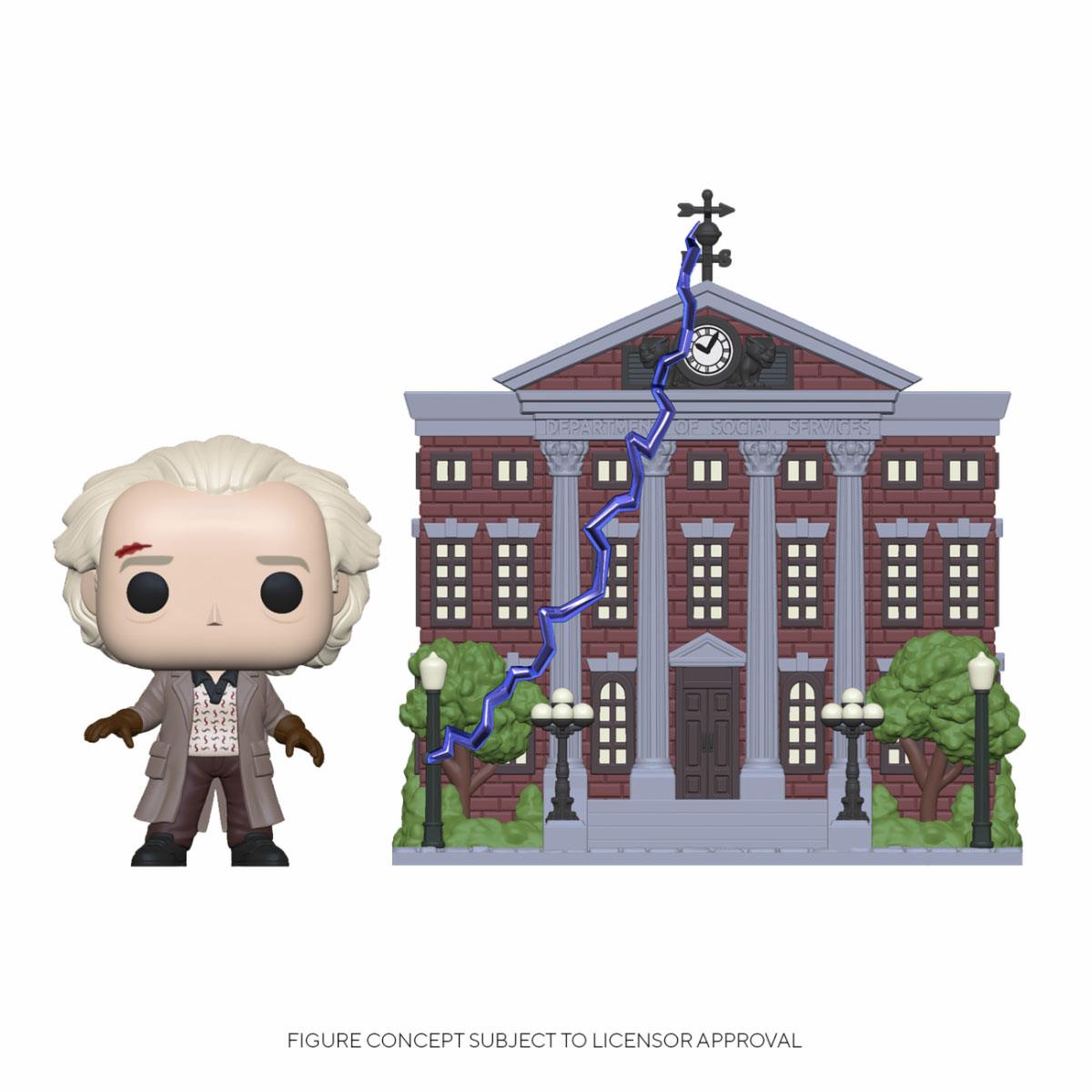 PRE ORDINE - Back to the Future POP! Town Vinyl Figure Doc w/Clock Tower 9 cm