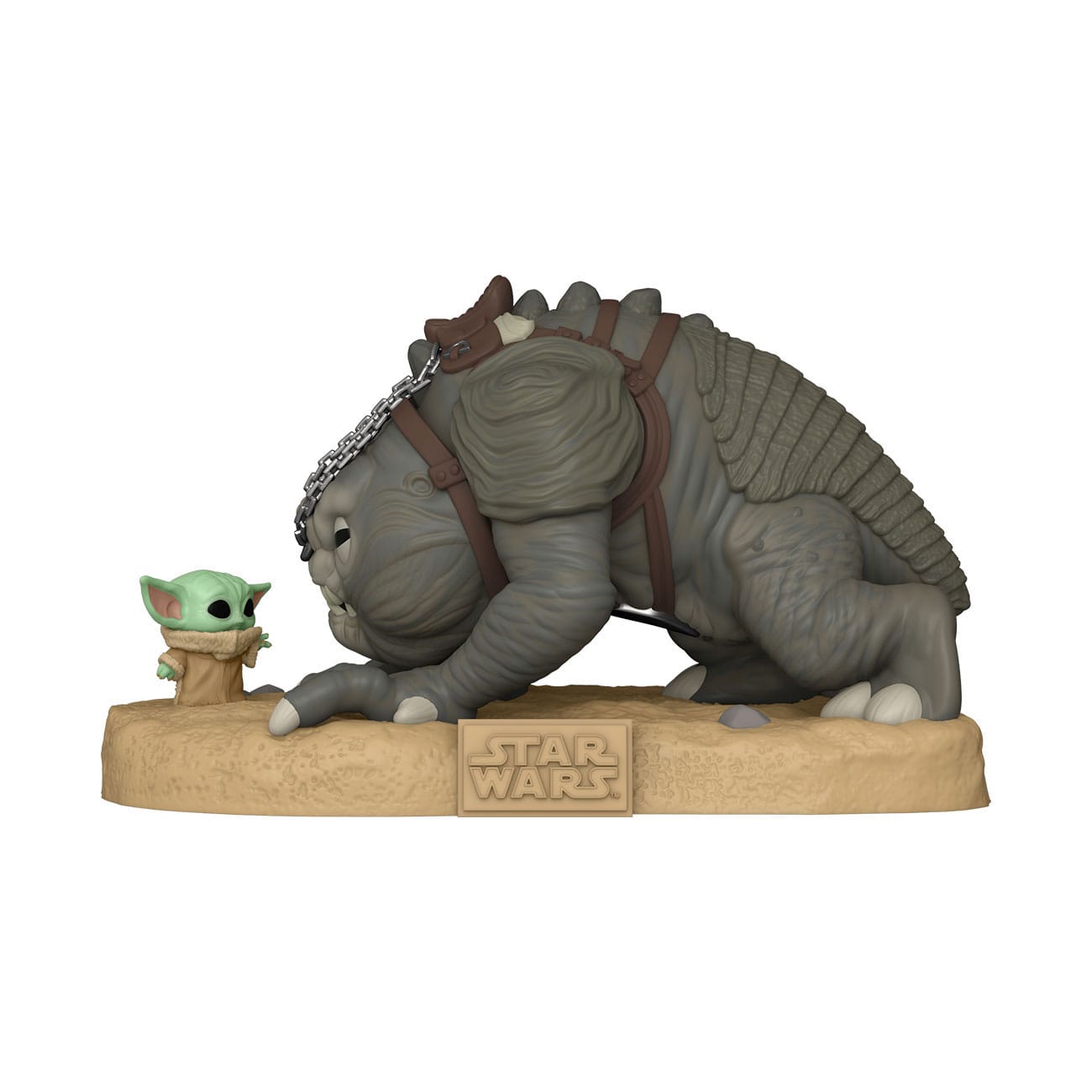 PRE ORDINE - Star Wars: The Book of Boba Fett Super Sized Jumbo POP! Vinyl Figure Grogu with Rancor 25 cm