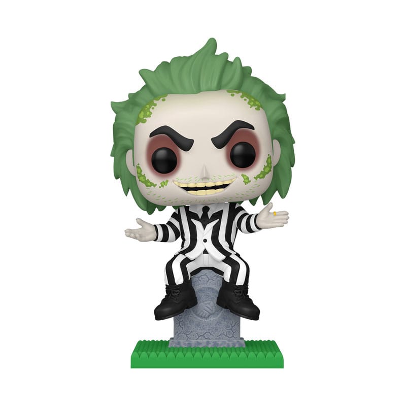 PRE ORDINE - Beetlejuice POP! Plus Vinyl Figure Beetlejuice on Tombstone (Glow) Exclusive 9 cm