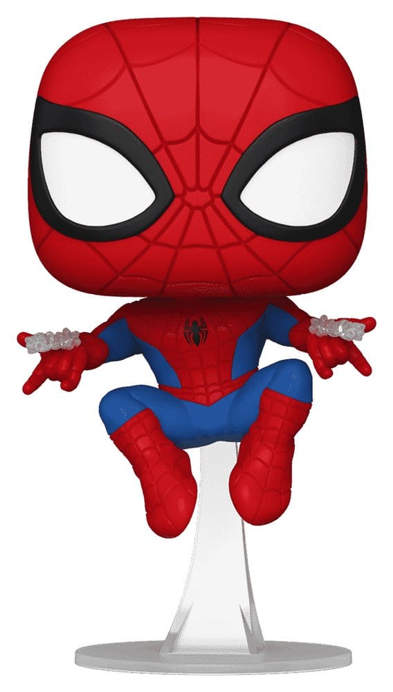 PRE ORDINE - Marvel POP! Comics Vinyl Figure Web Spider-Man (Swinging) Exclusive 9 cm