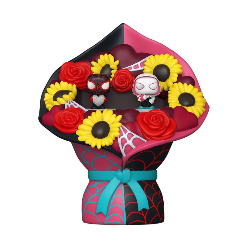 PRE ORDINE - Marvel Bitty POP! Bouquet Vinyl Figure 2-Pack Miles Morales & Ghost Spider (Valentine) 4 cm