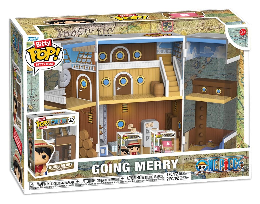 PRE ORDINE - One Piece Bitty POP! Bitty Box Display with 2 Vinyl Figures Going Merry